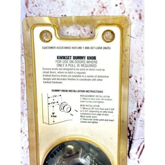 Kwikset 488c 3 Cp Maximum Security Copal Dummy Knob Polished Brass - Picture 6 of 7